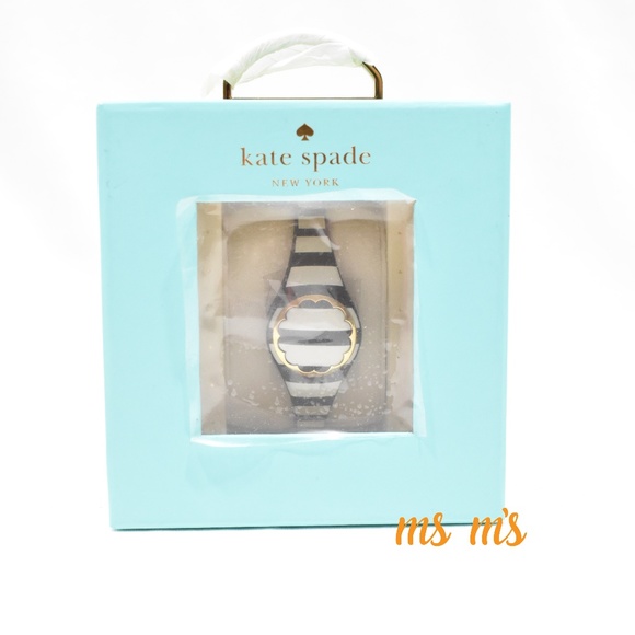 NIB kate spade Black white stripe activity tracker